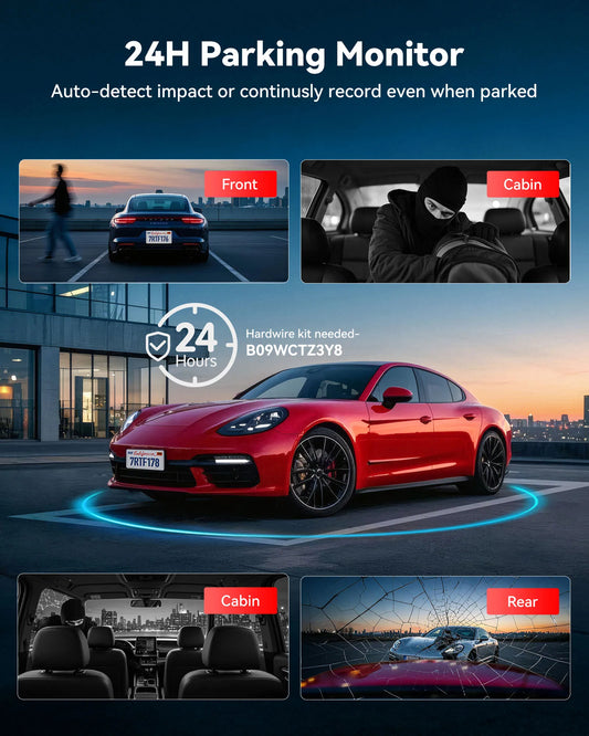 REDTIGER F17 Plus 4 Channel Dash Cam 2.7K+1080P*3