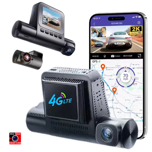 AZDOME S58 4G 3CH - Remote Live View & GPS Tracking.