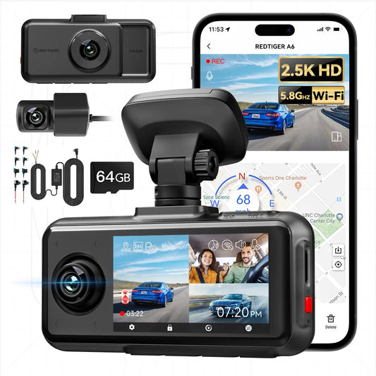 Redtiger A6 2.5k+1080P+1080P 3-Channel 5.8GHz Wifi