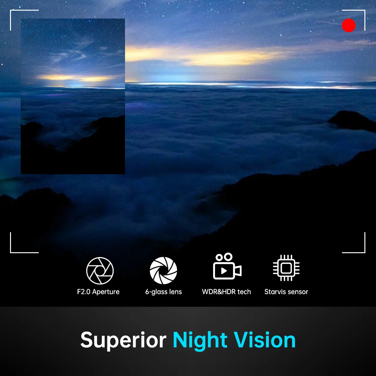 2.5K Dual Lens DVR 2K Front Dash Camera