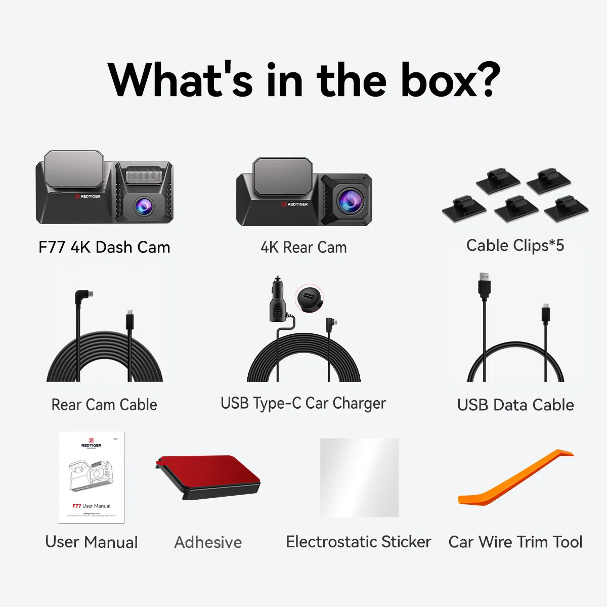 Redtiger F77 STARVIS 2 4K+4K Dual IMX678
