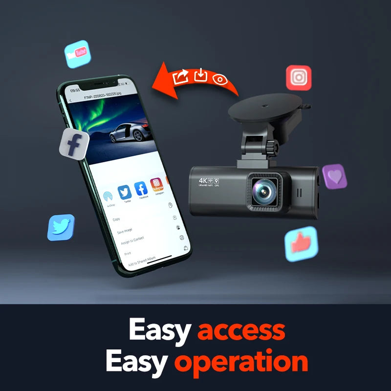 Redtiger F7NT Touch Screen 4K Dual Dash Cam