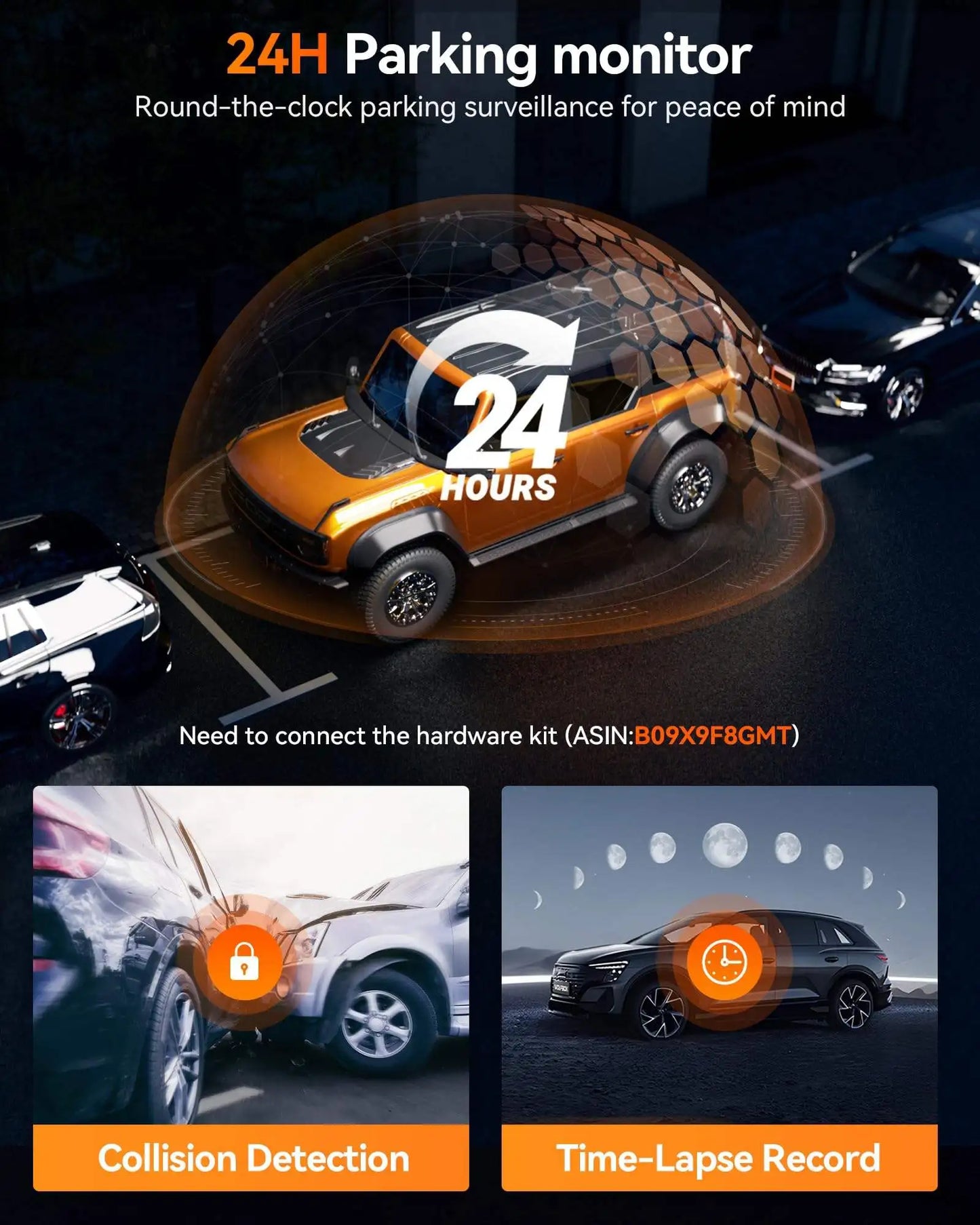 WOLFBOX G900 PRO Mirror Dash Cam with STARVIS 2 IMX678, Front 4K and Rear 2.5K