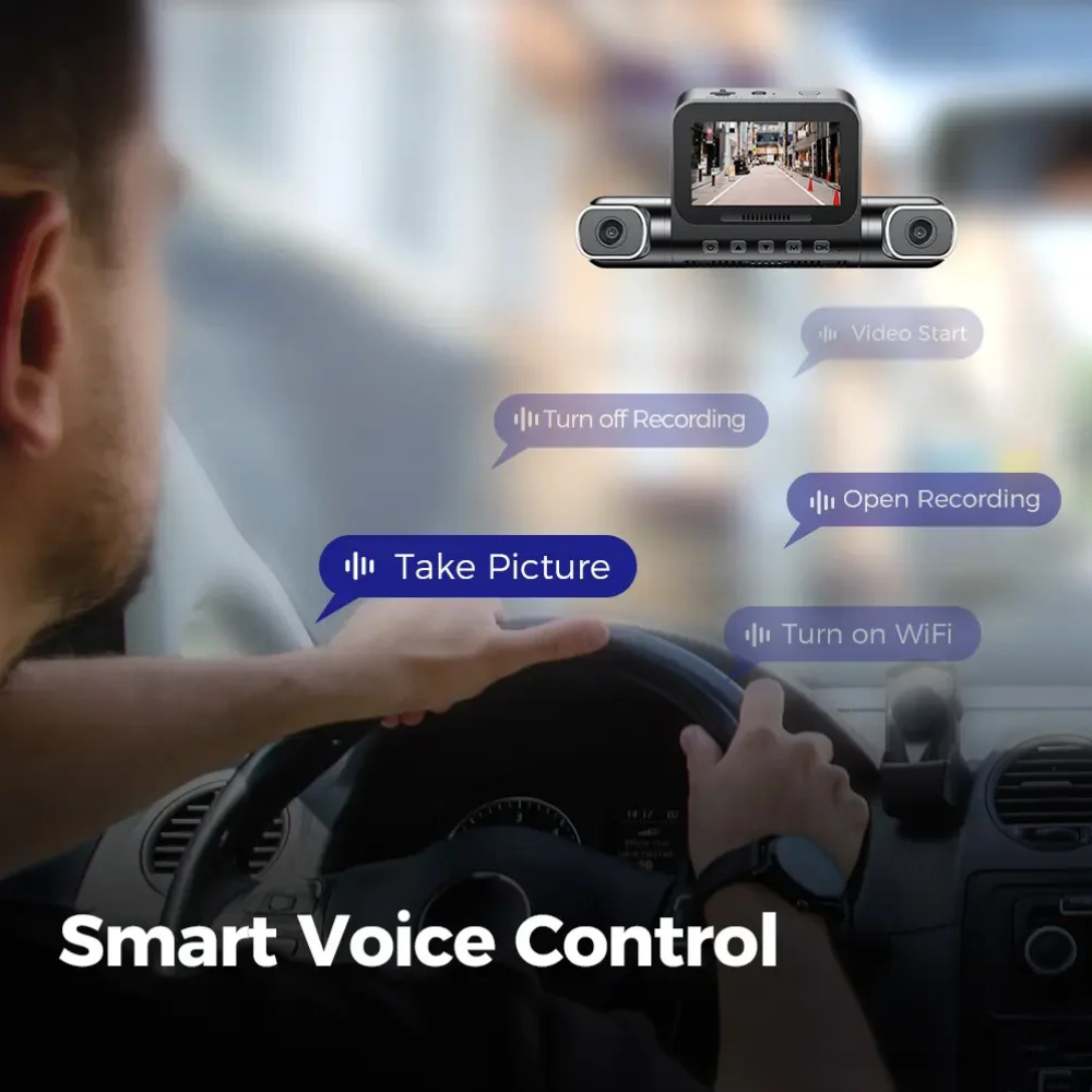 AZDOME M660 360° 4 Channel Dash Cam, Built-in 128GB eMMC, 2K+1080P*3 Dashcam.