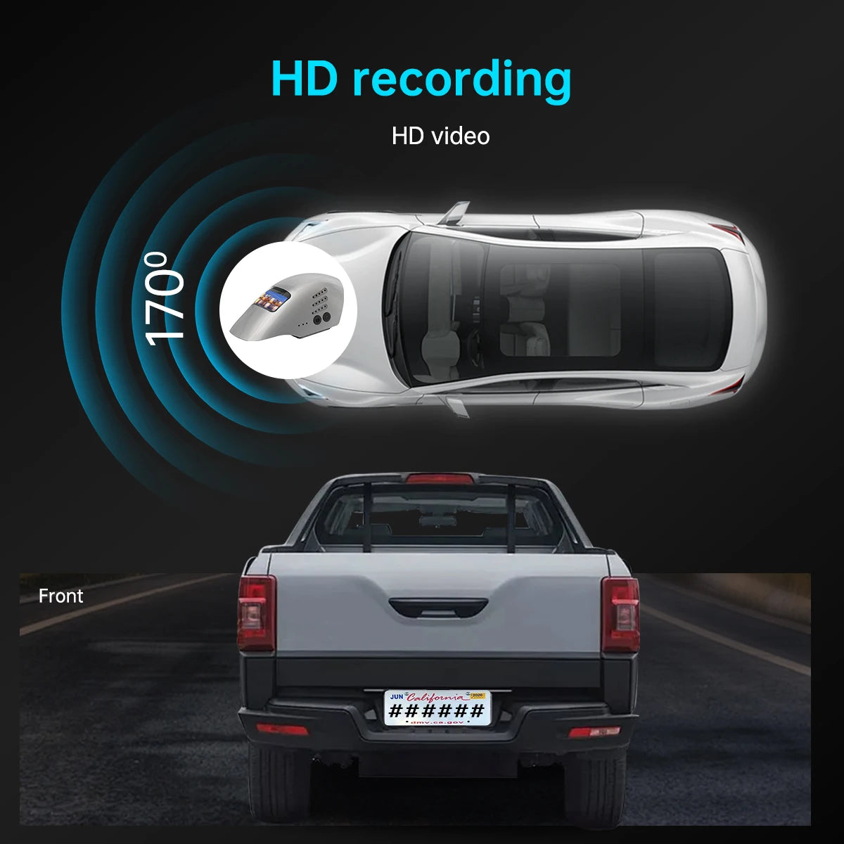2.5K Dual Lens DVR 2K Front Dash Camera