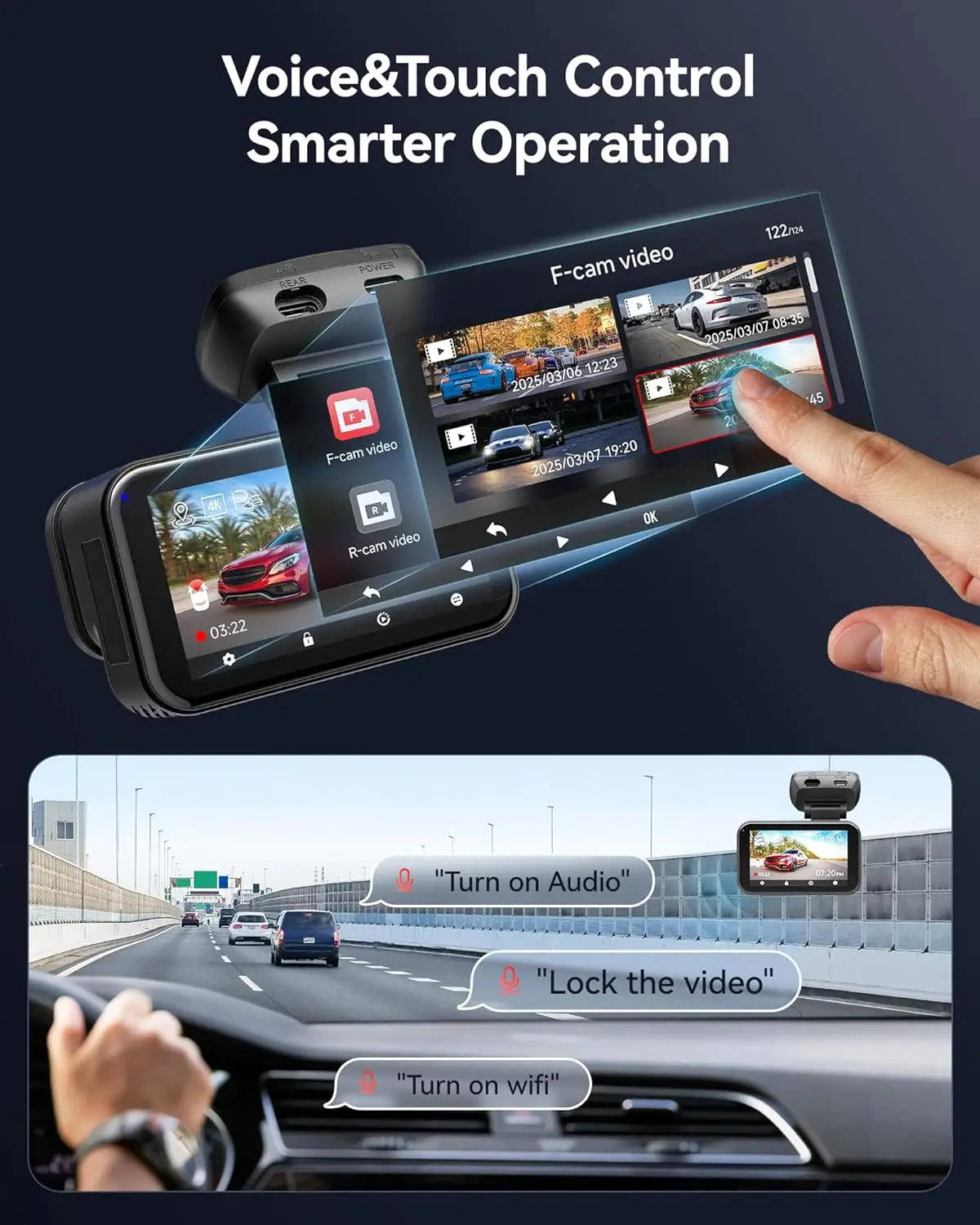 REDTIGER 4K CV70 Dash Cam Front and Rear 2.5K, STARVIS 2 IMX678 x Wondrix Dual HDR Blacklight Night Vision