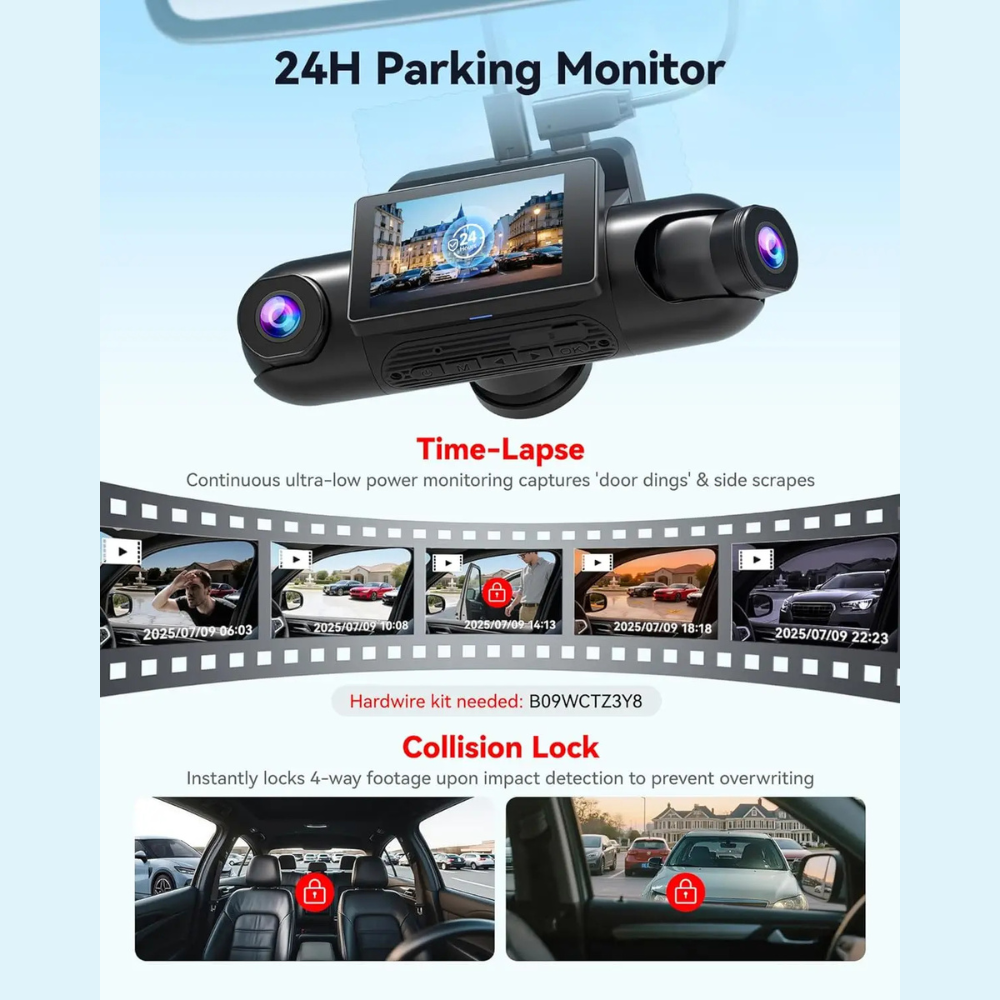 REDTIGER VP40 4 Channel 360° Dual STARVIS 2, 2.5K*2+1080P*2 Dashcam Front and Rear Inside Left Right