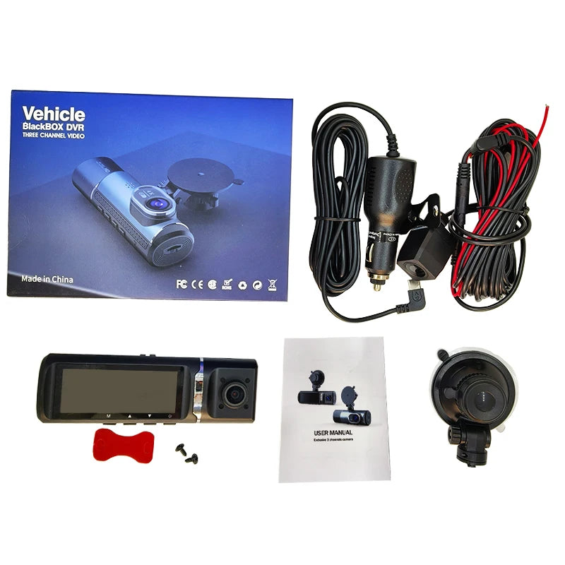 4K Dash Cam Front and Rear Car Camera Dashcam with App