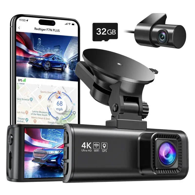 Redtiger F7NP 4K Front Rear Dash Cam.
