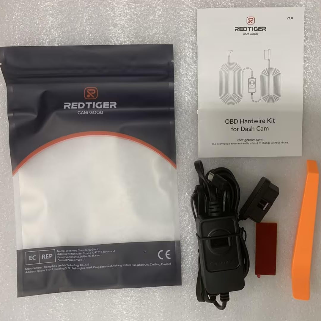 REDTIGER Dash Cam OBD Hardwire Kit Power Cable Type USB C Port
