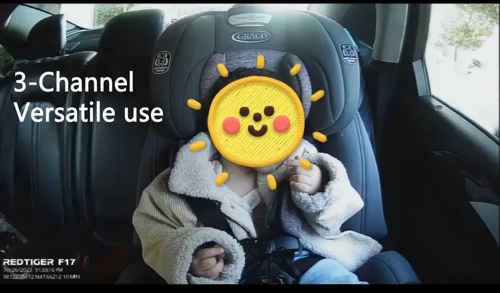 Redtiger F17 Front Inside & Rear 5G Wifi Dash Cam.