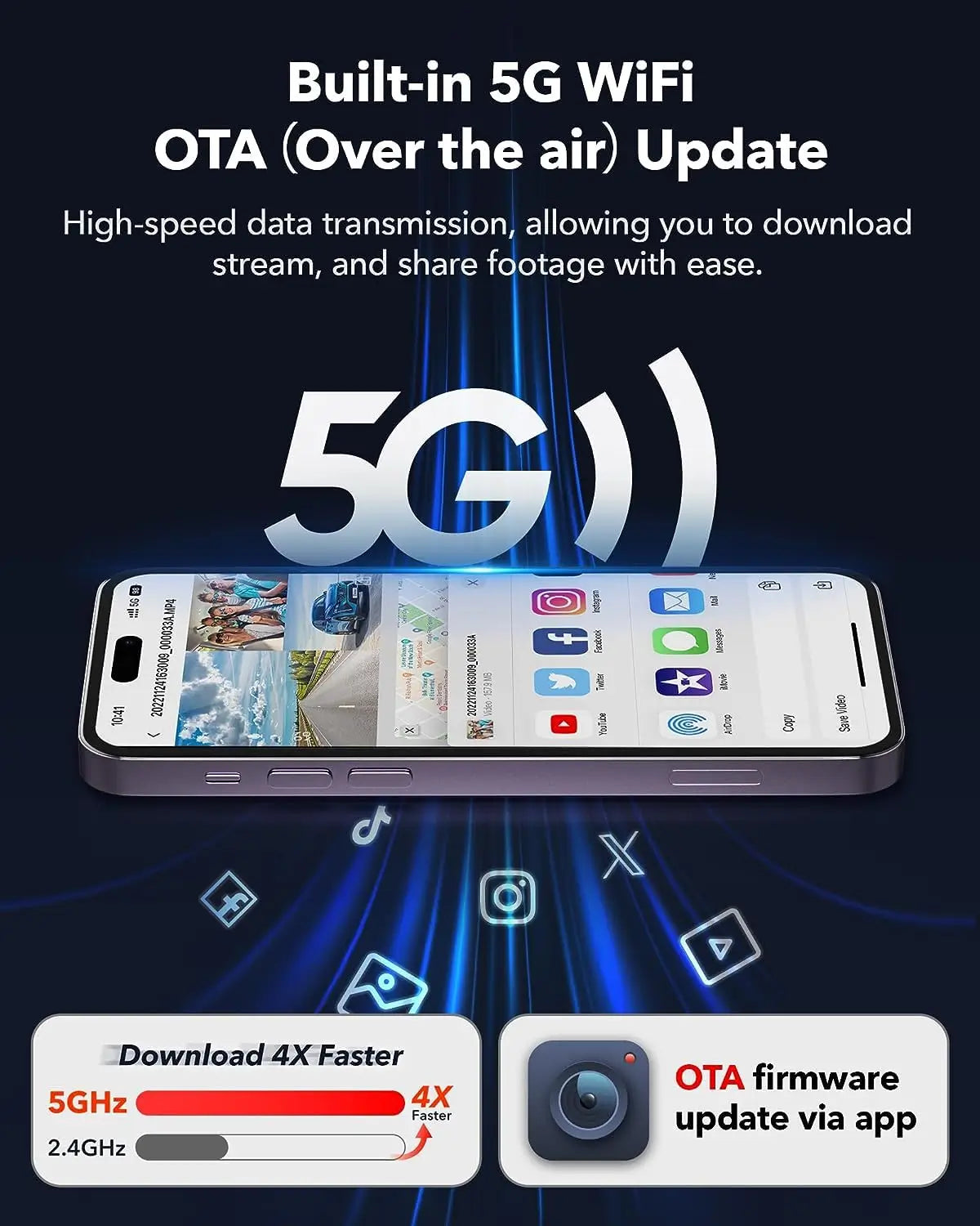 Redtiger F7NT Touch Screen 4K Dual Dash Cam